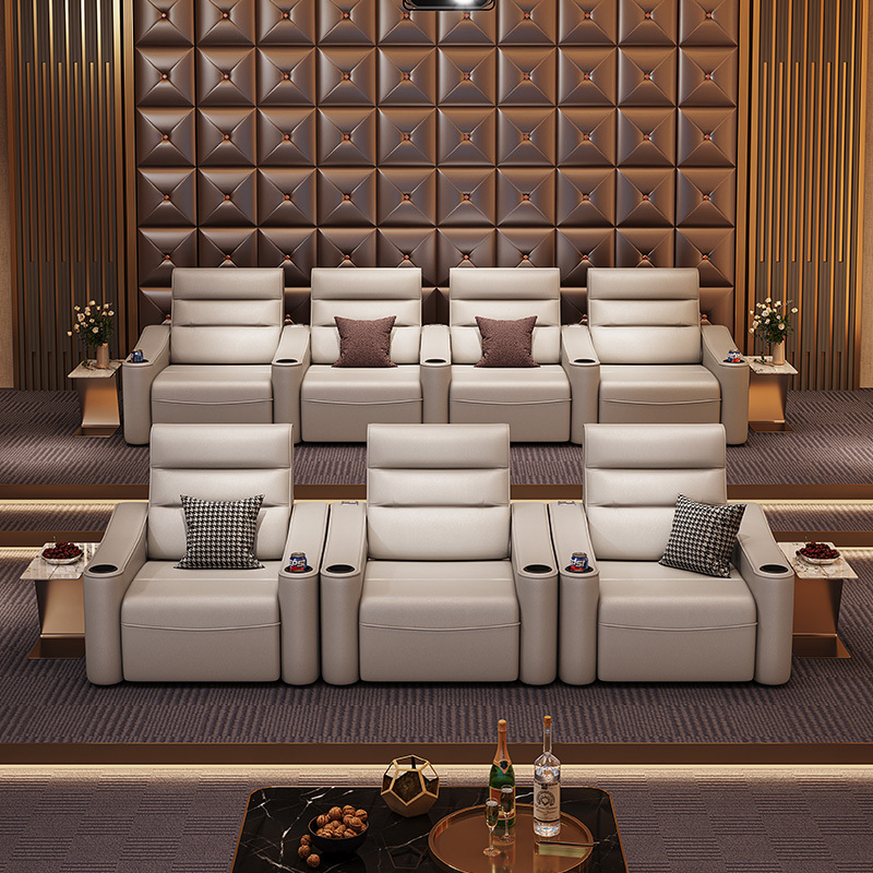 Single seat video room private cinema sofa luxury, all-electric stretching function