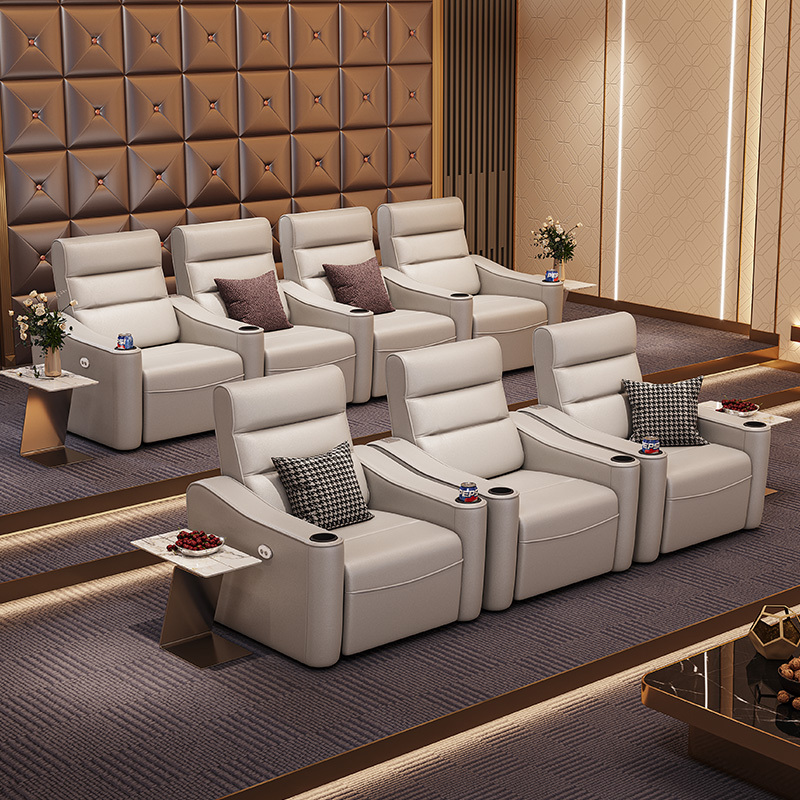 Single seat video room private cinema sofa luxury, all-electric stretching function