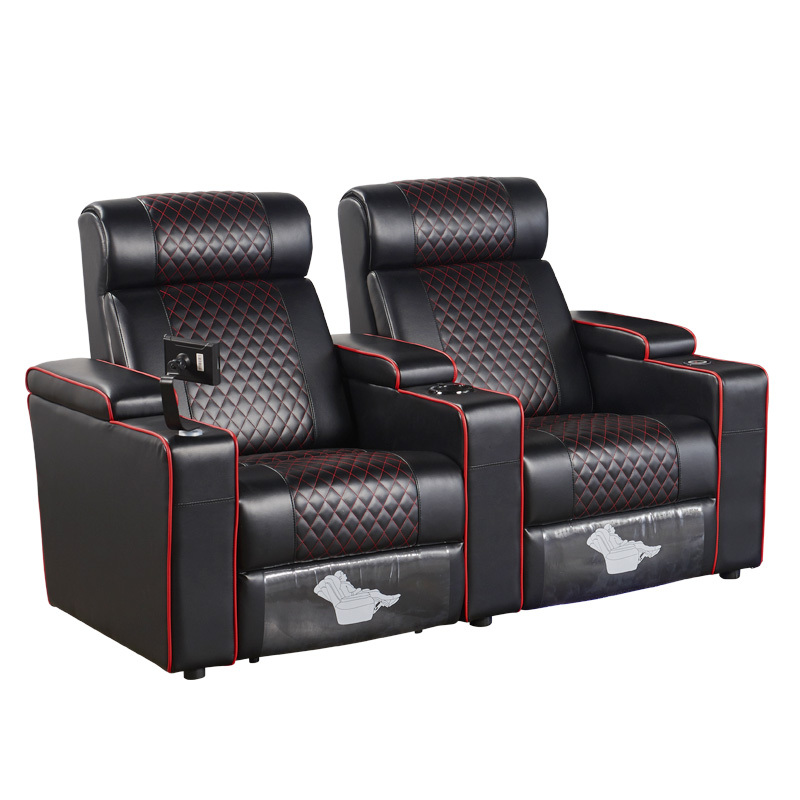 Two-seat and middle console video room private cinema sofa luxury, all-electric stretching function