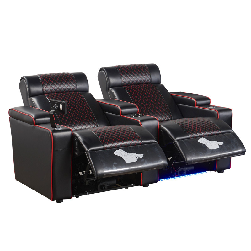 Two-seat and middle console video room private cinema sofa luxury, all-electric stretching function