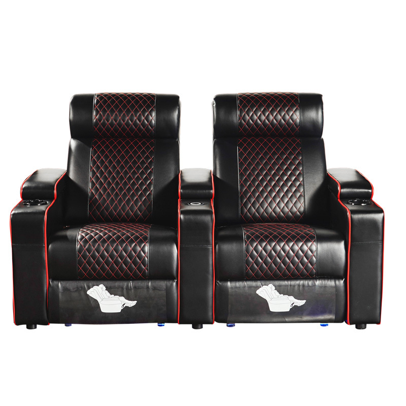Two-seat and middle console video room private cinema sofa luxury, all-electric stretching function