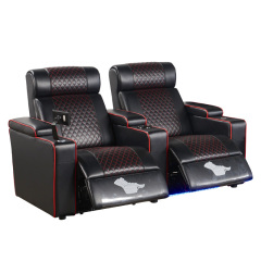 Two-seat and middle console video room private cinema sofa luxury, all-electric stretching function