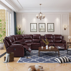 Two function seats and three-seater and corner seat and 2 middle console video room private cinema sofa luxury