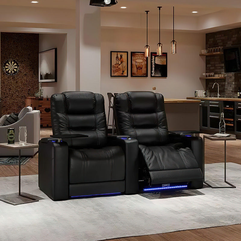 Two-seat video room private cinema sofa luxury, all-electric stretching function