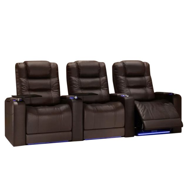 Three-seat video room private cinema sofa luxury, all-electric stretching function