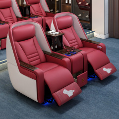 Two-seat and middle console video room private cinema sofa luxury, all-electric stretching function