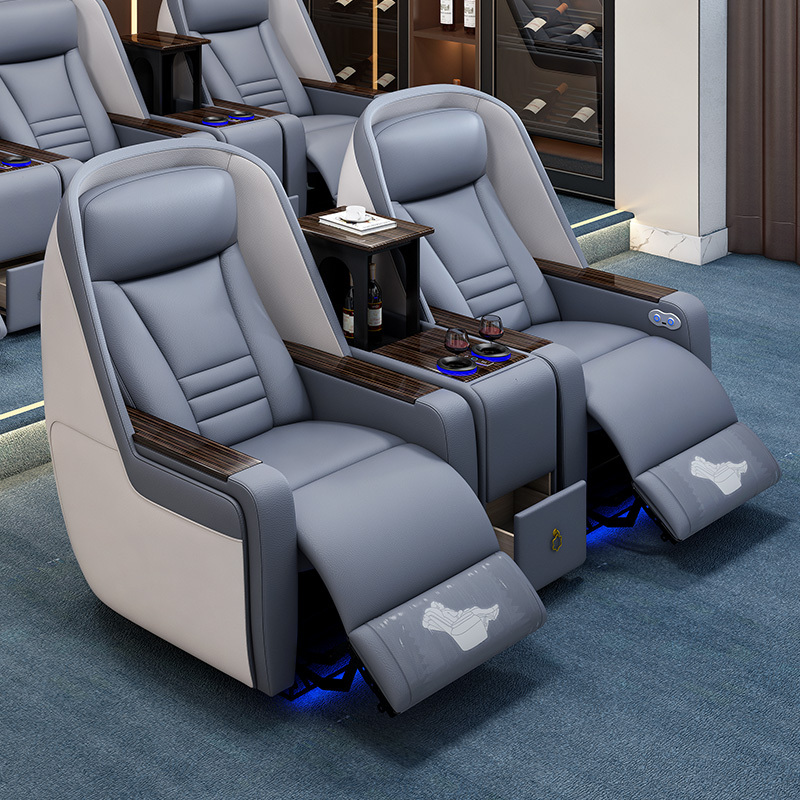 Two-seat and middle console video room private cinema sofa luxury, all-electric stretching function