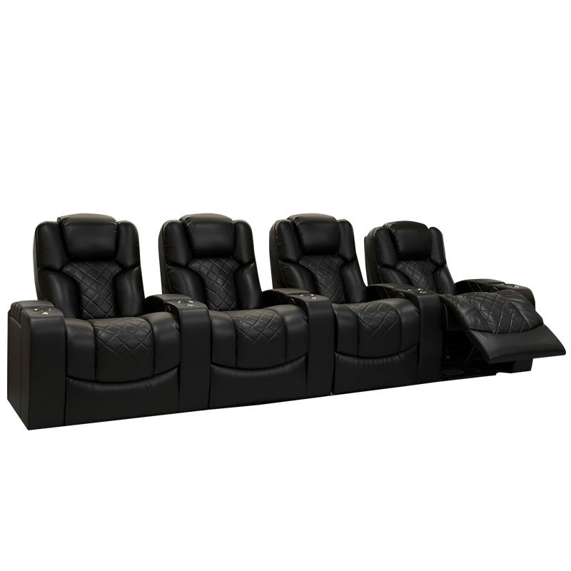 Four-seat video room private cinema sofa luxury, all-electric stretching function