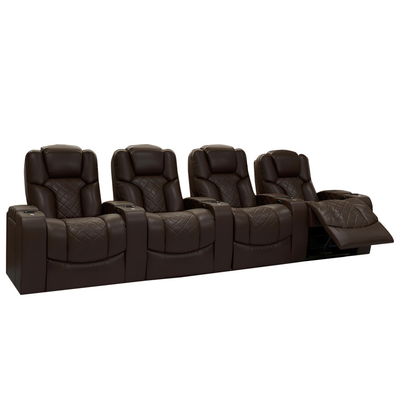 Four-seat video room private cinema sofa luxury, all-electric stretching function