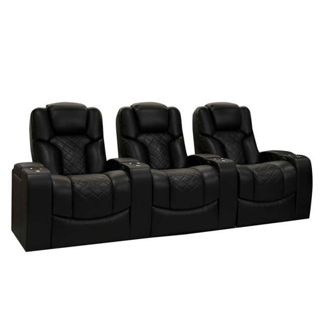 Three-seat video room private cinema sofa luxury, all-electric stretching function