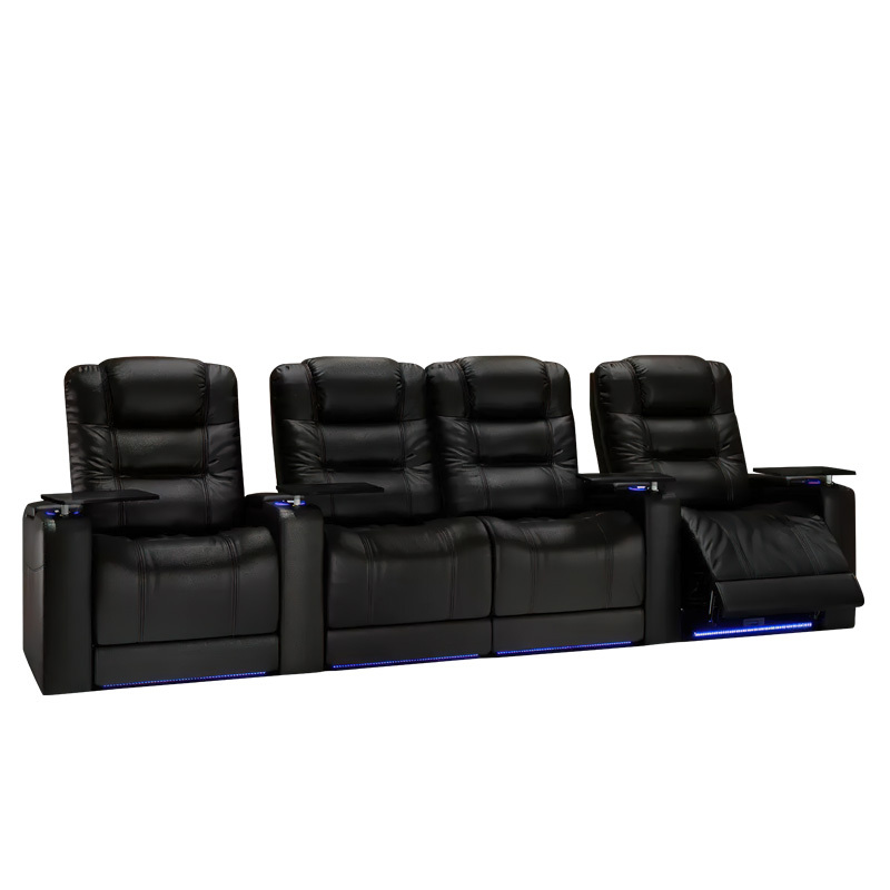 Four-seat video room private cinema sofa luxury, all-electric stretching function