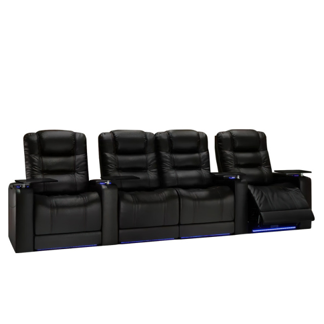 Four-seat video room private cinema sofa luxury, all-electric stretching function