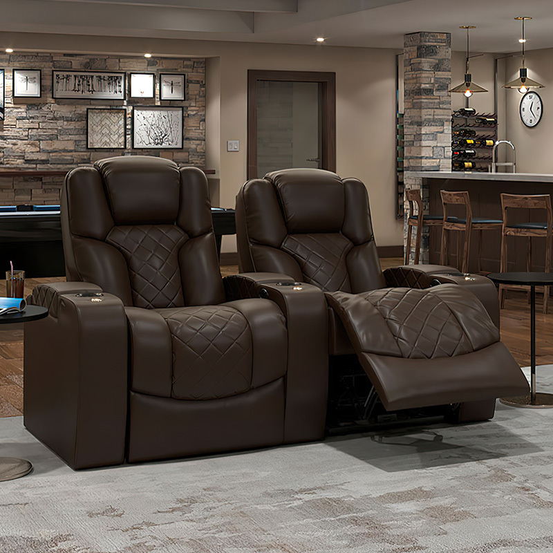 Two-seat video room private cinema sofa luxury, all-electric stretching function