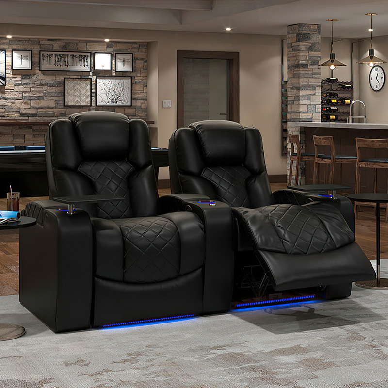 Two-seat video room private cinema sofa luxury, all-electric stretching function