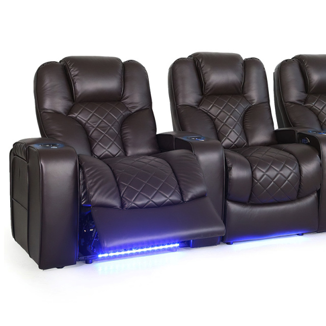 Four-seat video room private cinema sofa luxury, all-electric stretching function