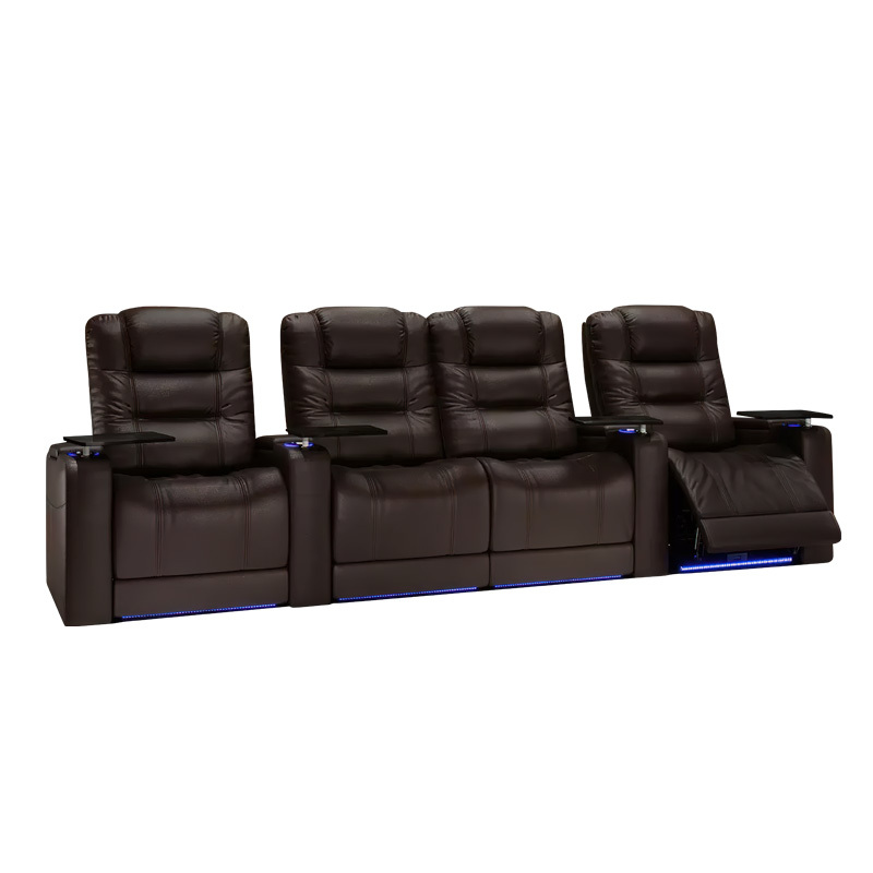 Four-seat video room private cinema sofa luxury, all-electric stretching function