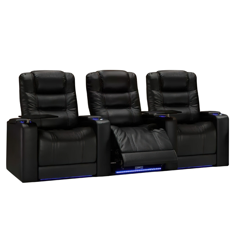 Three-seat video room private cinema sofa luxury, all-electric stretching function