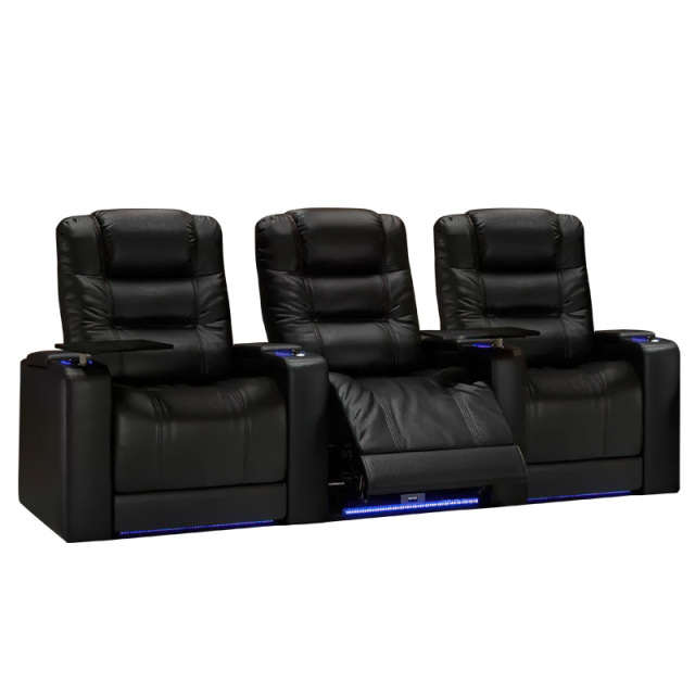 Three-seat video room private cinema sofa luxury, all-electric stretching function