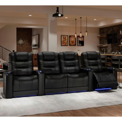 Four-seat video room private cinema sofa luxury, all-electric stretching function