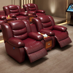 Two-seat and middle console video room private cinema sofa luxury, all-electric stretching function