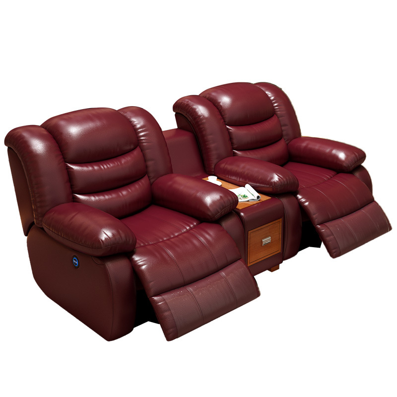 Two-seat and middle console video room private cinema sofa luxury, all-electric stretching function