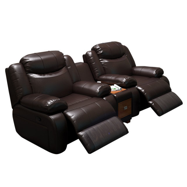 Two-seat and middle console video room private cinema sofa luxury, all-electric stretching function