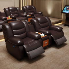 Two-seat and middle console video room private cinema sofa luxury, all-electric stretching function
