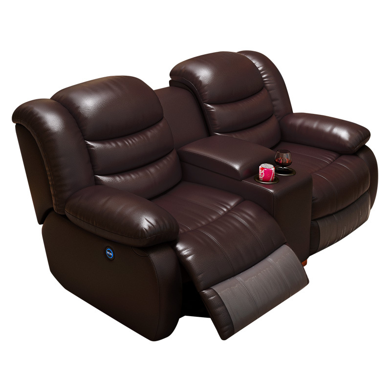 Two-seat and middle console video room private cinema sofa luxury, all-electric stretching function