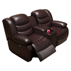 Two-seat and middle console video room private cinema sofa luxury, all-electric stretching function