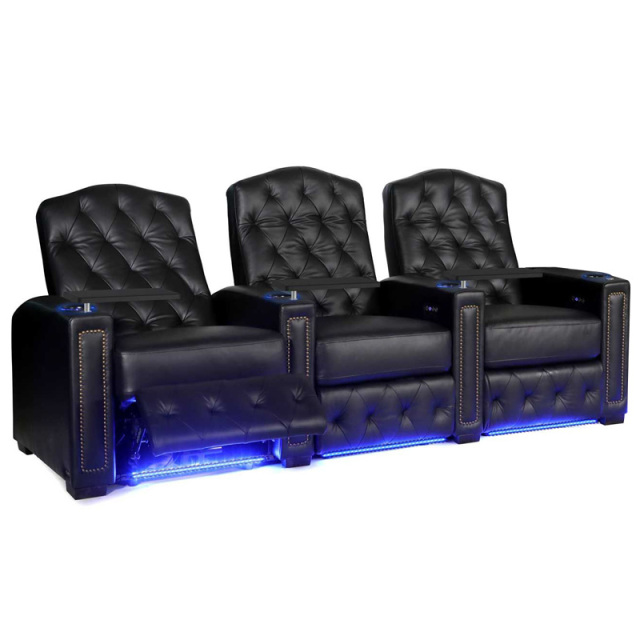 Three-seat video room private cinema sofa luxury, all-electric stretching function