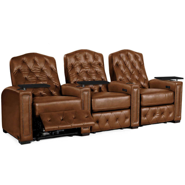 Three-seat video room private cinema sofa luxury, all-electric stretching function