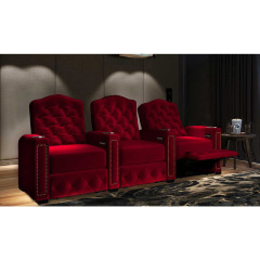 Three-seat video room private cinema sofa luxury, all-electric stretching function