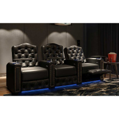 Three-seat video room private cinema sofa luxury, all-electric stretching function