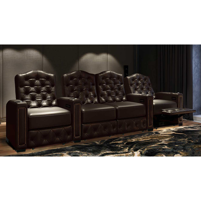 Four-seat video room private cinema sofa luxury, all-electric stretching function