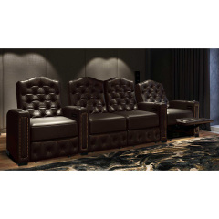 Four-seat video room private cinema sofa luxury, all-electric stretching function