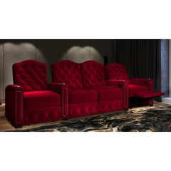 Four-seat video room private cinema sofa luxury, all-electric stretching function