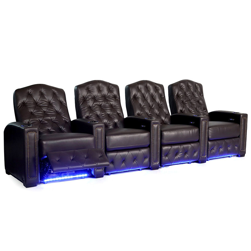 Four-seat video room private cinema sofa luxury, all-electric stretching function