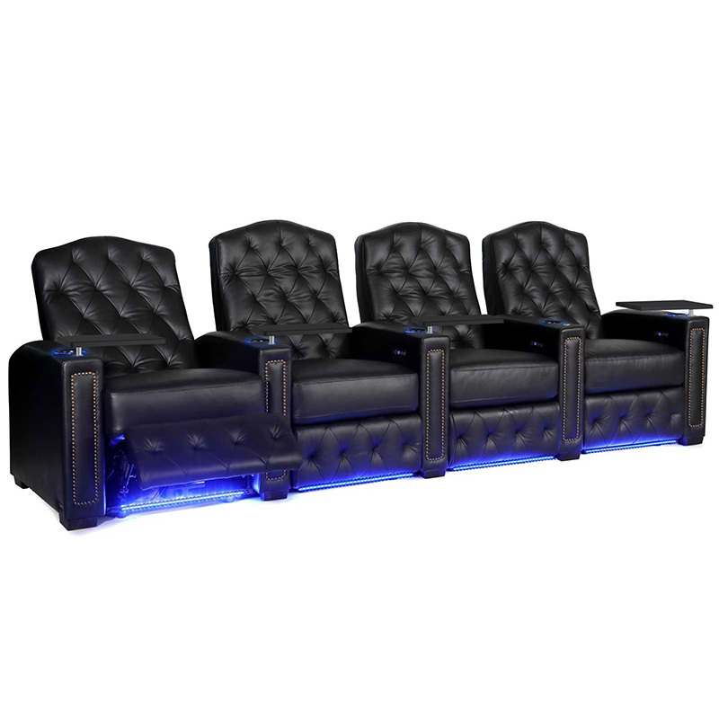 Four-seat video room private cinema sofa luxury, all-electric stretching function