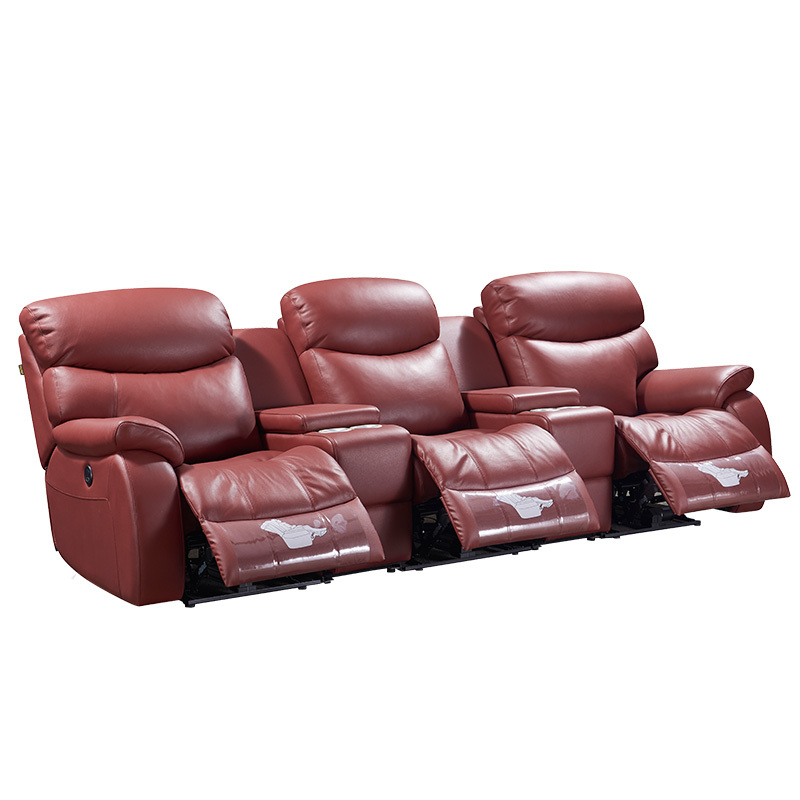 Three-seat video room private cinema sofa luxury, all-electric stretching function