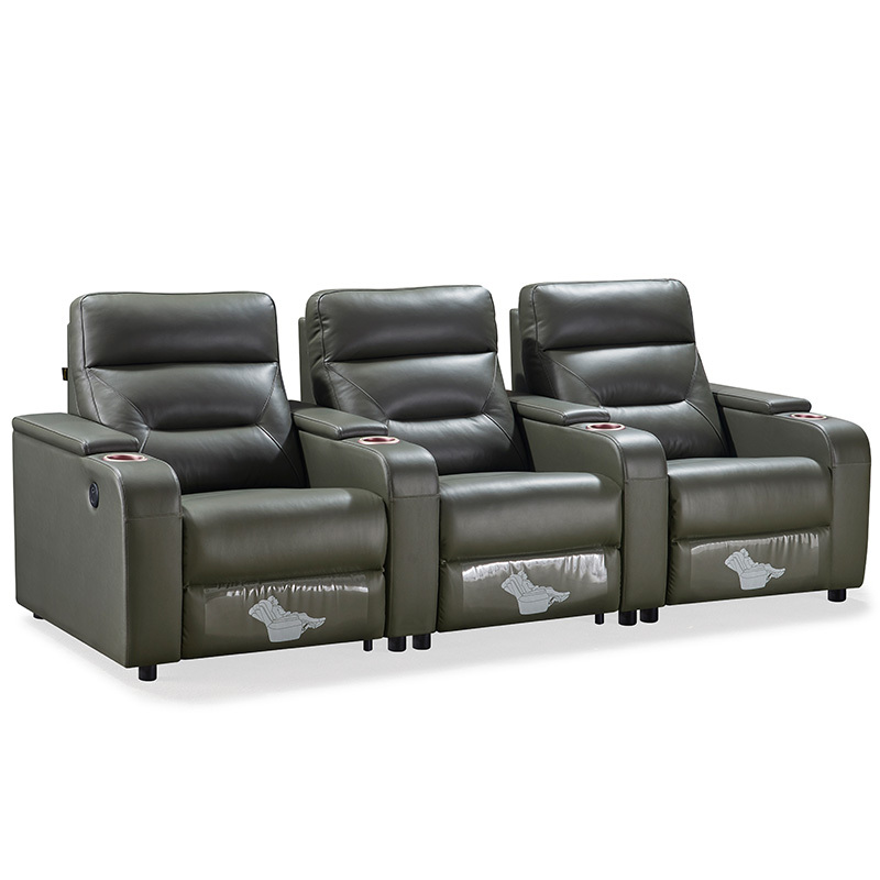 Three-seat video room private cinema sofa luxury, all-electric stretching function