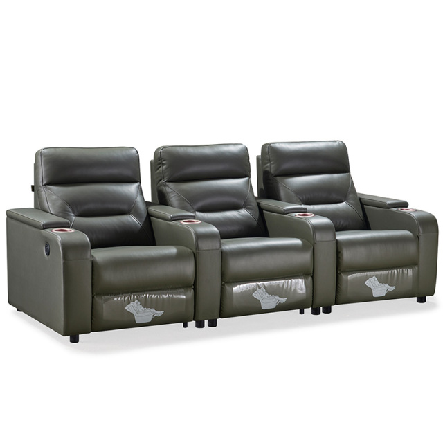 Three-seat video room private cinema sofa luxury, all-electric stretching function