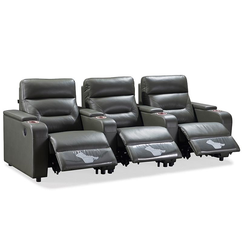 Three-seat video room private cinema sofa luxury, all-electric stretching function