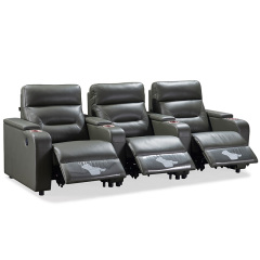 Three-seat video room private cinema sofa luxury, all-electric stretching function