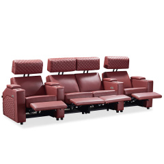 Four-seat video room private cinema sofa luxury, all-electric stretching function