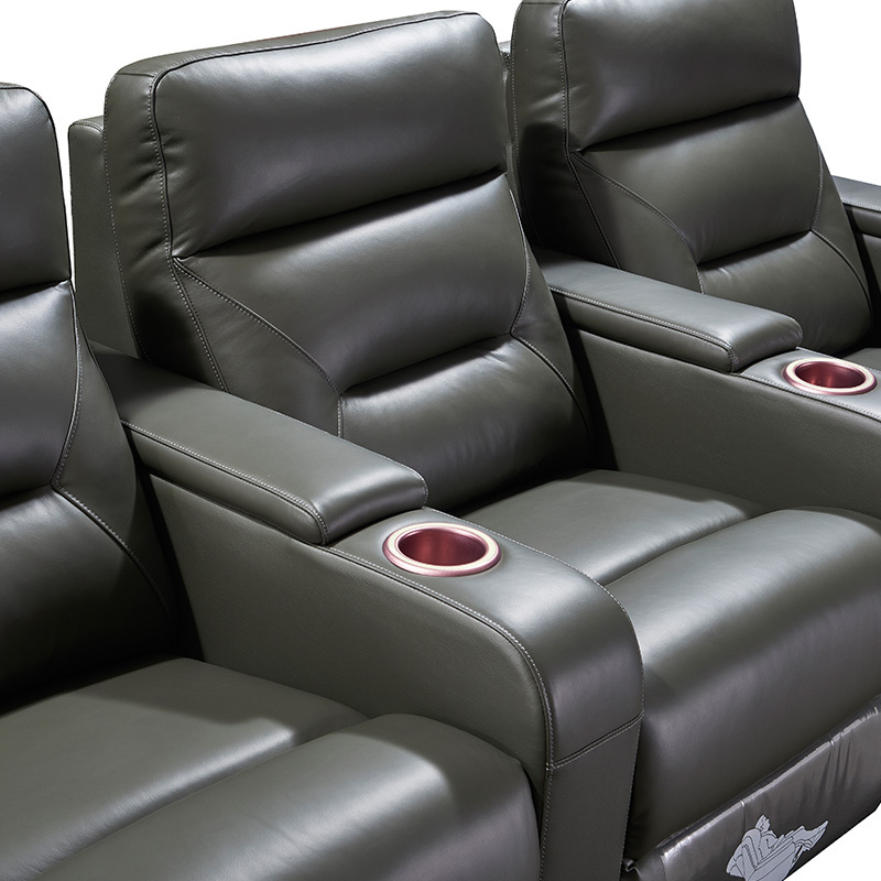 Three-seat video room private cinema sofa luxury, all-electric stretching function