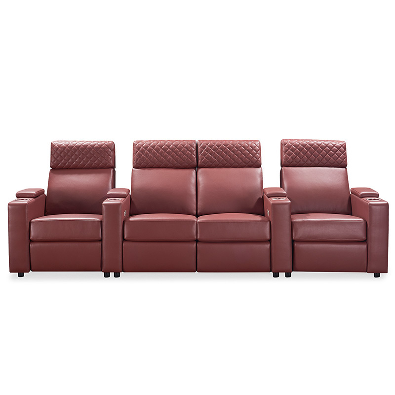 Four-seat video room private cinema sofa luxury, all-electric stretching function