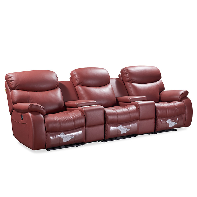 Three-seat video room private cinema sofa luxury, all-electric stretching function