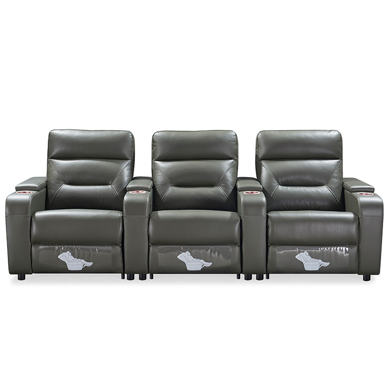 Three-seat video room private cinema sofa luxury, all-electric stretching function