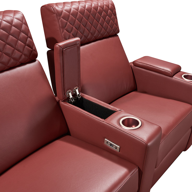 Four-seat video room private cinema sofa luxury, all-electric stretching function