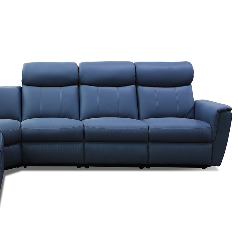 Contact surface cowhide seven-seat and corner seat arc design video room private cinema sofa luxury, all-electric stretching function